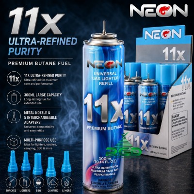 NEON 11X PREMIUM BUTANE 300ML 12CT/PACK